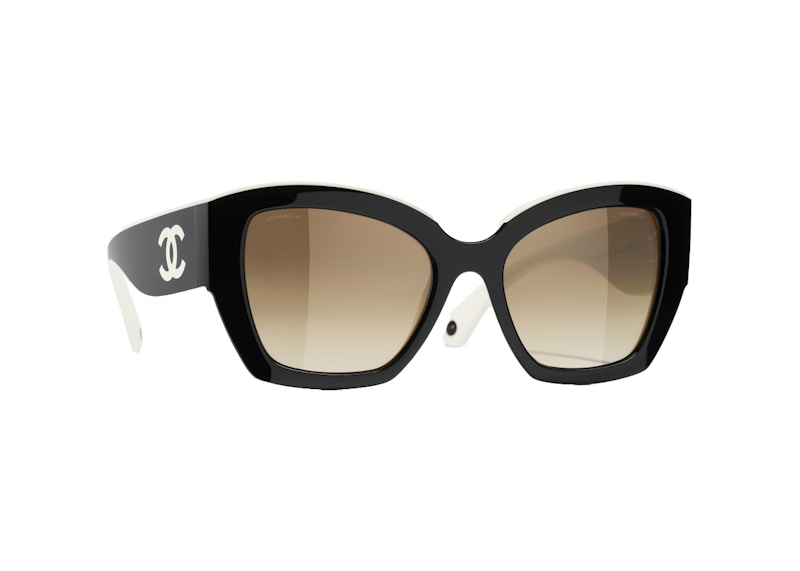 Chanel Butterfly Sunglasses Black/White/Beige (6058 1656/51)