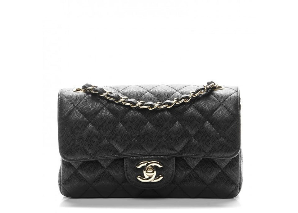 Chanel Mini Rectangular Flap Black Caviar