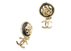 Chanel Metal Earrings AB8977 Black/Gold