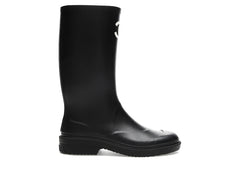 Chanel Rubber Rain Boots Black