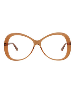 Chloe Round-Frame Bio Acetate Optical Frames Orange Orange Transparent (CH0011O-30009851-001)