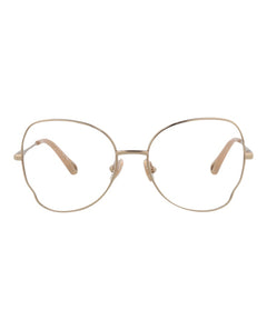 Chloe Round-Frame Metal Optical Frames Gold Gold Transparent (CH0098O-30012434-002)