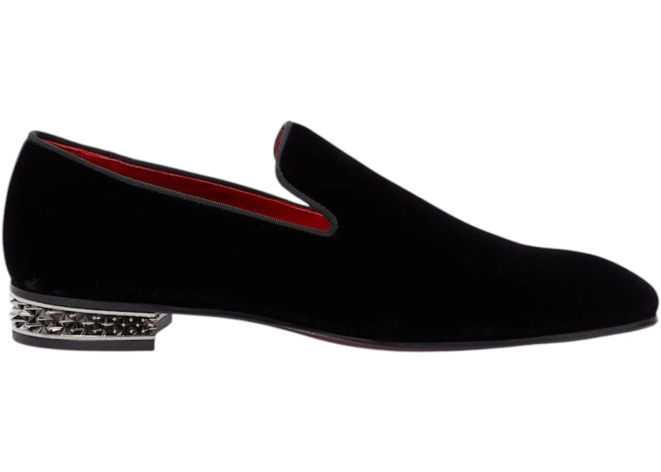 Christian Louboutin Dandyrocks Flat Black Lin Loubi