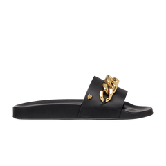 Versace Pool Slide Medusa Chain - Black