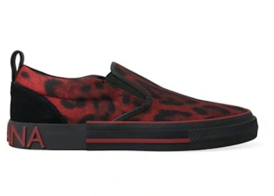 Dolce & Gabbana 2.Zero Slip-On Red Black Leopard