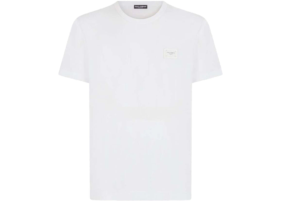 Dolce & Gabbana Cotton Branded Plate T-Shirt White