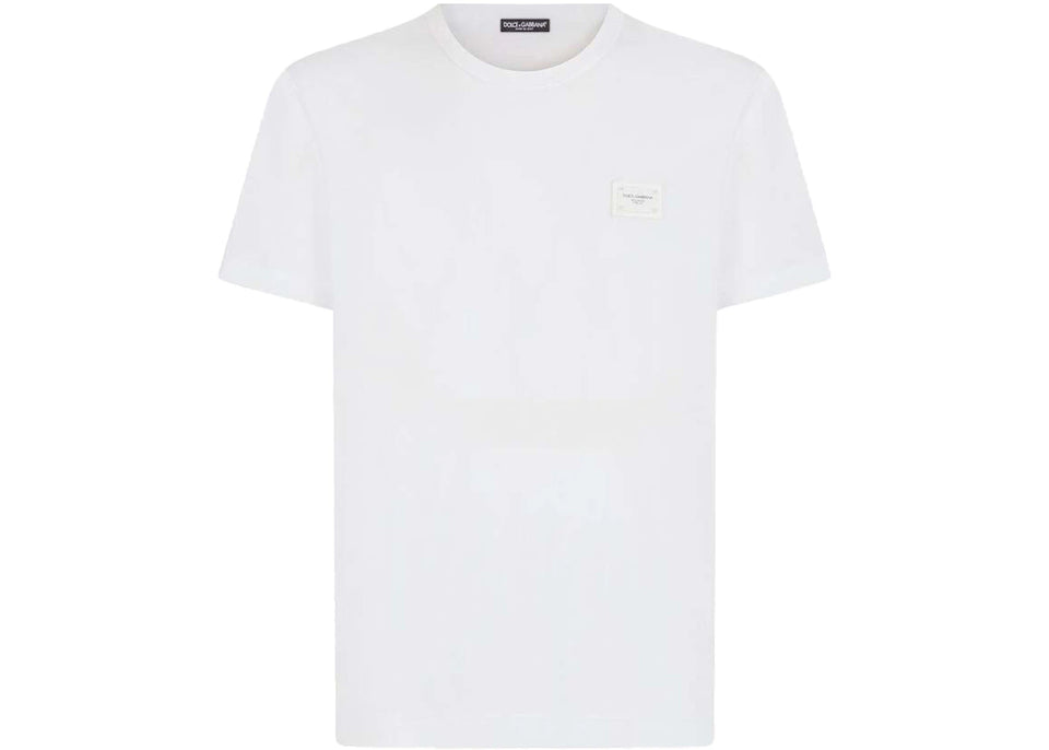 Dolce & Gabbana Cotton Branded Plate T-Shirt White