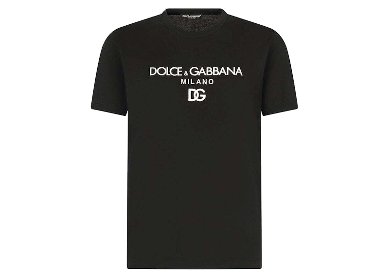 Dolce & Gabbana Cotton DG Embroidery and Patch T-Shirt Black