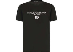 Dolce & Gabbana Cotton DG Embroidery and Patch T-Shirt Black