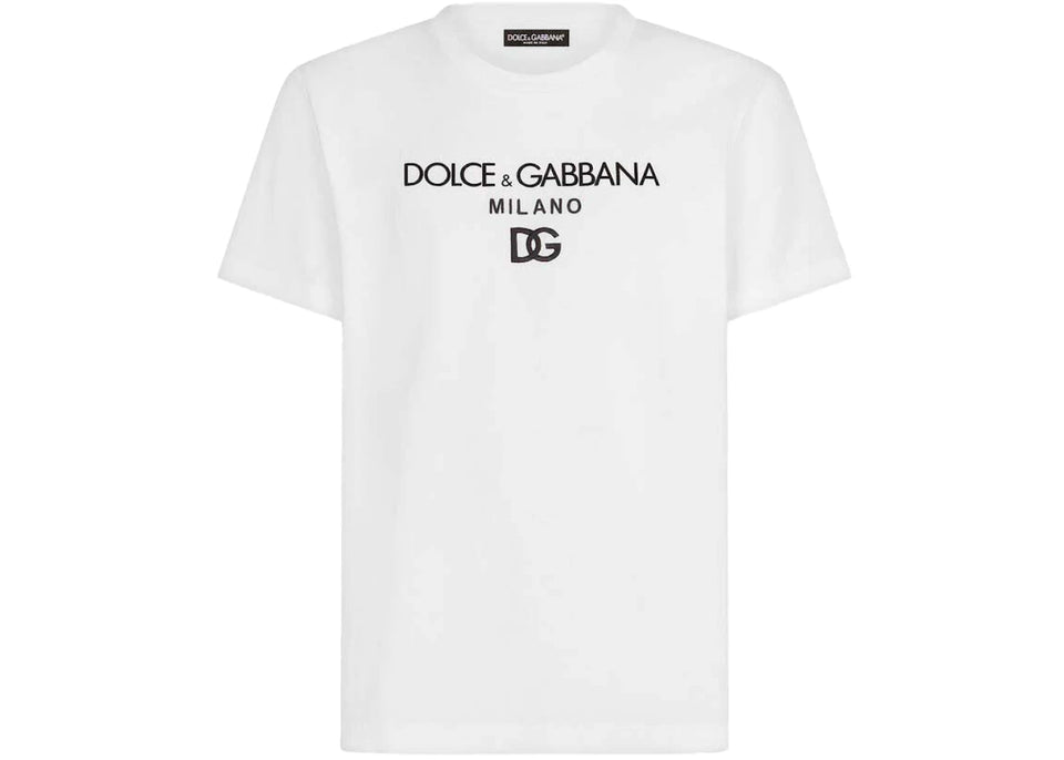 Dolce & Gabbana Cotton DG Embroidery and Patch T-Shirt White