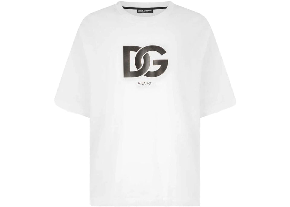 Dolce & Gabbana Cotton DG Logo Print T-Shirt White