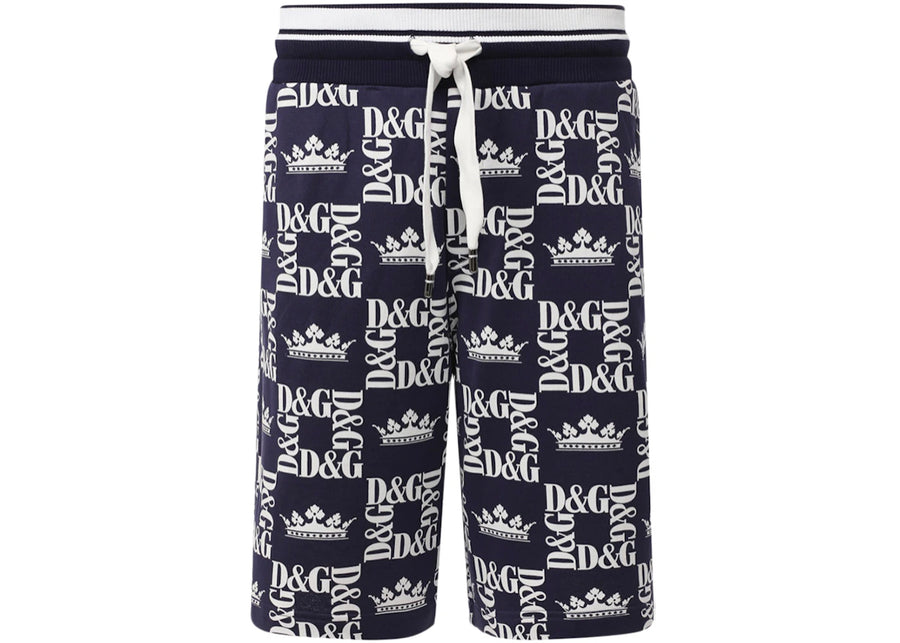 Dolce & Gabbana Crown D&G Logo Shorts Blue/White