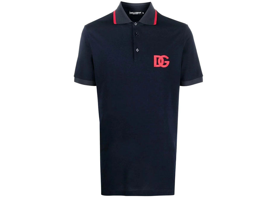 Dolce & Gabbana DG Logo Polo Marine Blue