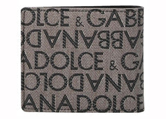 Dolce & Gabbana Logo Jacquard Wallet Beige/Black