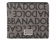 Dolce & Gabbana Logo Jacquard Wallet Beige/Black
