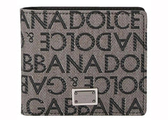 Dolce & Gabbana Logo Jacquard Wallet Beige/Black