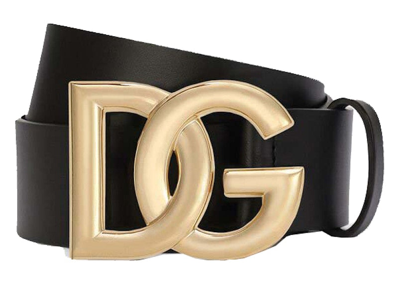 Dolce & Gabbana Lux Leather Crossover DG Logo Buckle Belt Multicolor