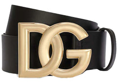 Dolce & Gabbana Lux Leather Crossover DG Logo Buckle Belt Multicolor