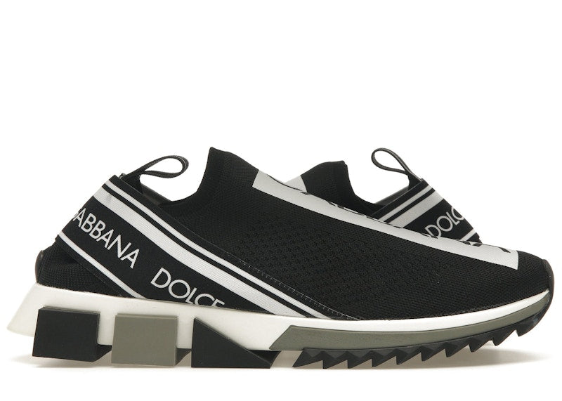Dolce & Gabbana Sorrento Logo Slip On Black Grey White