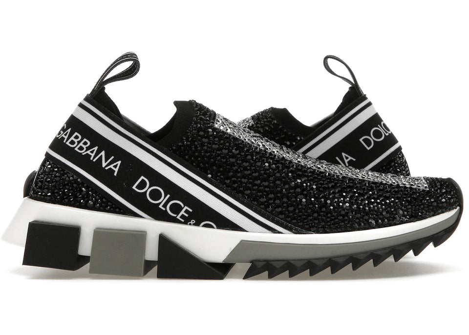 Dolce & Gabbana Sorrento Slip On Black Crystal (Women's)