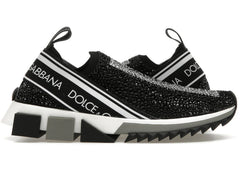 Dolce & Gabbana Sorrento Slip On Black Crystal Womens