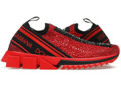 Dolce & Gabbana Sorrento Slip On Red Crystal (Women's)