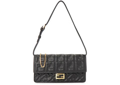 Fendi Chain Baguette Bag Black