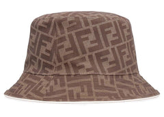 Fendi FF Motif Bucket Hat Brown/Cream