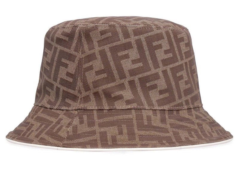 Fendi FF Motif Bucket Hat Brown/Cream