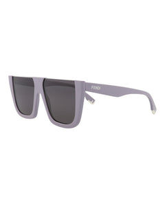 Fendi Shield-Frame Acetate Sunglasses Violet Violet Smoke (FE40136I-62-81A)