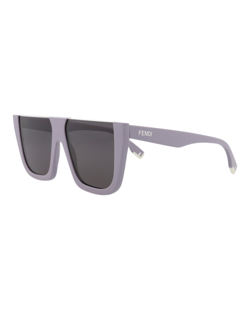 Fendi Shield-Frame Acetate Sunglasses Violet Violet Smoke (FE40136I-62-81A)