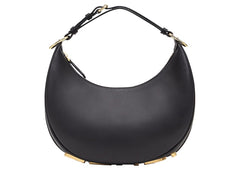 Fendi by Marc Jacobs Fendigraphy Small Black Leather Bag