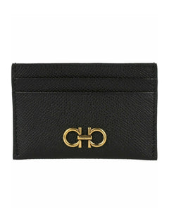 Ferragamo Gancini Credit Card Holder Black