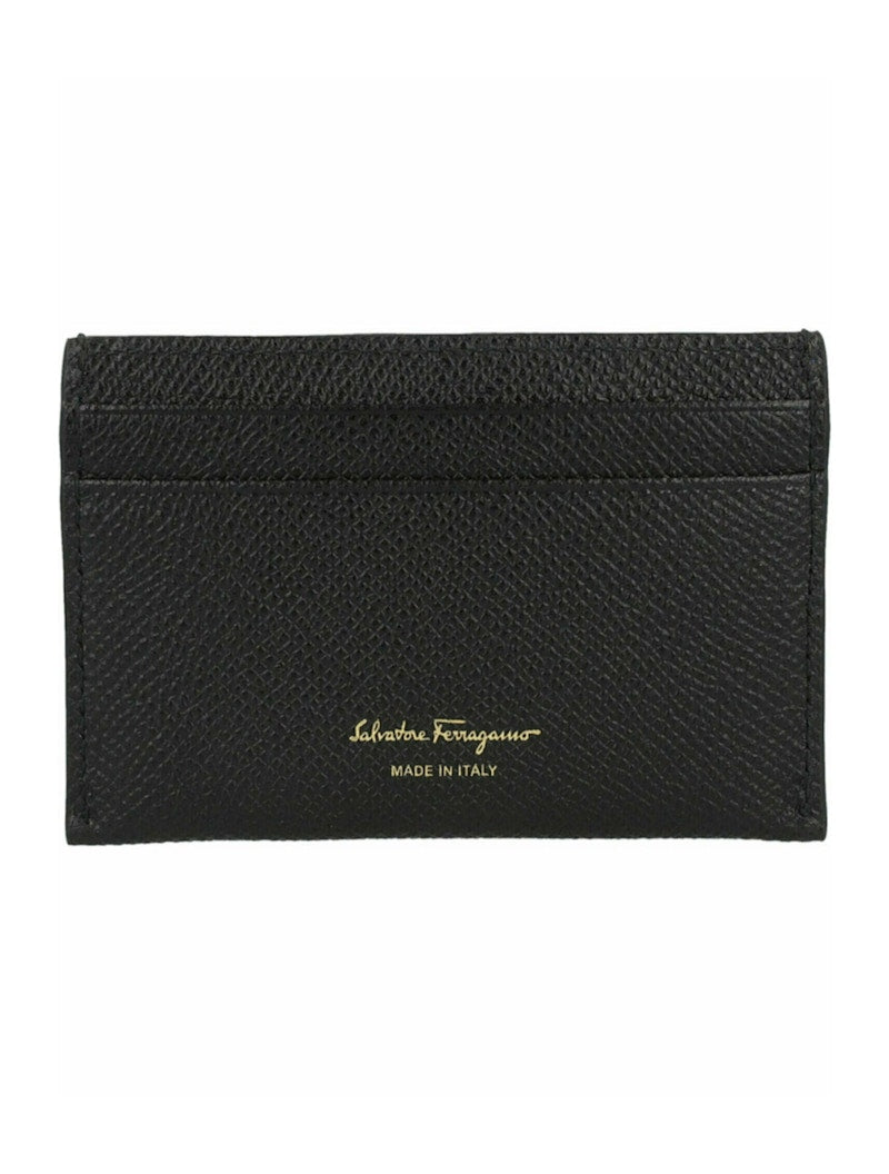 Ferragamo Gancini Credit Card Holder Black