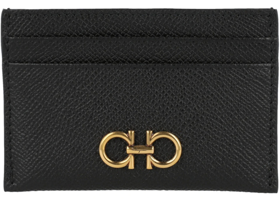 Ferragamo Gancini Credit Card Holder Black