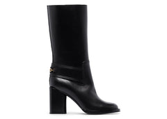 Ferragamo Gancio Horsebit 85mm Boots Black (Women's)