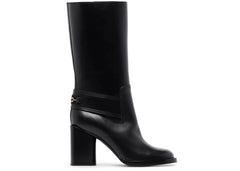 Ferragamo Gancio Horsebit 85mm Boots Black (Women's)