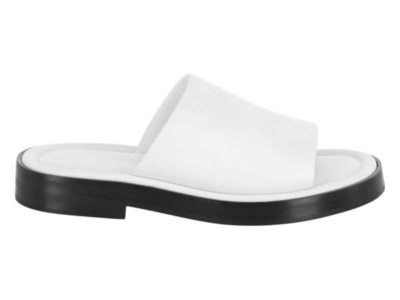Ferragamo Giunone Leather Slides White (Women's)