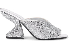 Ferragamo Metallic Glitter Sandals Gray (Women's)