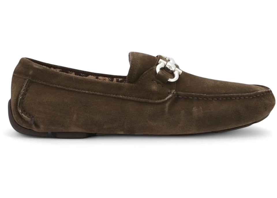 Ferragamo Parigi Eco Driving Loafers Green