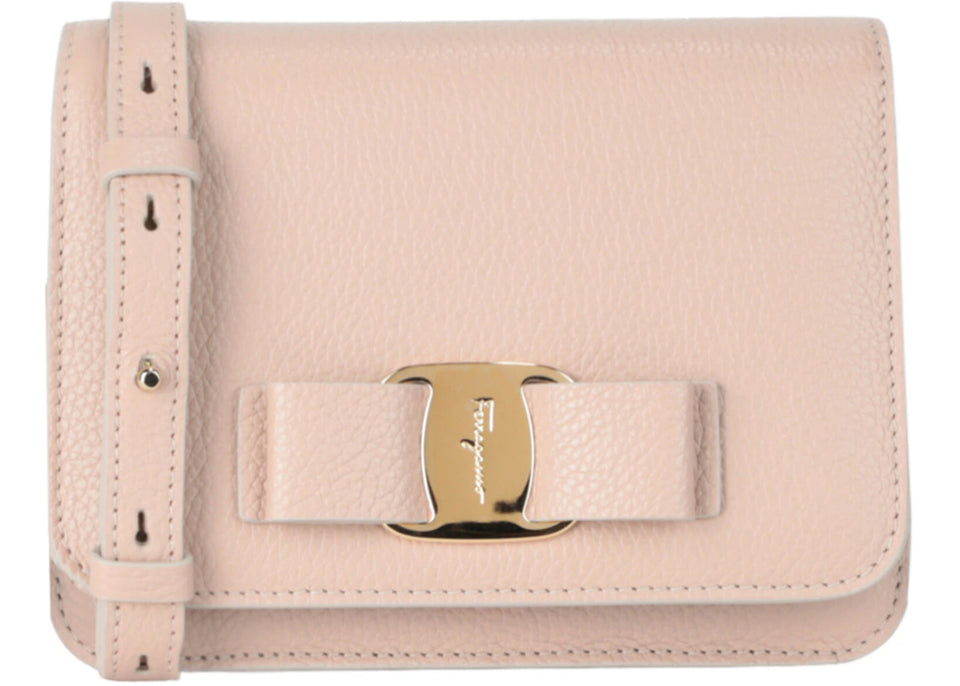 Ferragamo Vara Bow Crossbody Light Pink