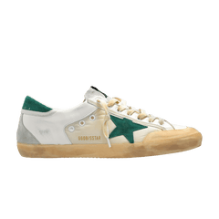 Golden Goose Superstar Distressed Panelled - White Green Ice