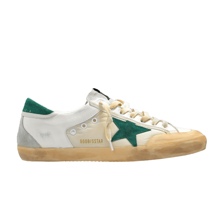 Golden Goose Superstar Distressed Panelled - White Green Ice