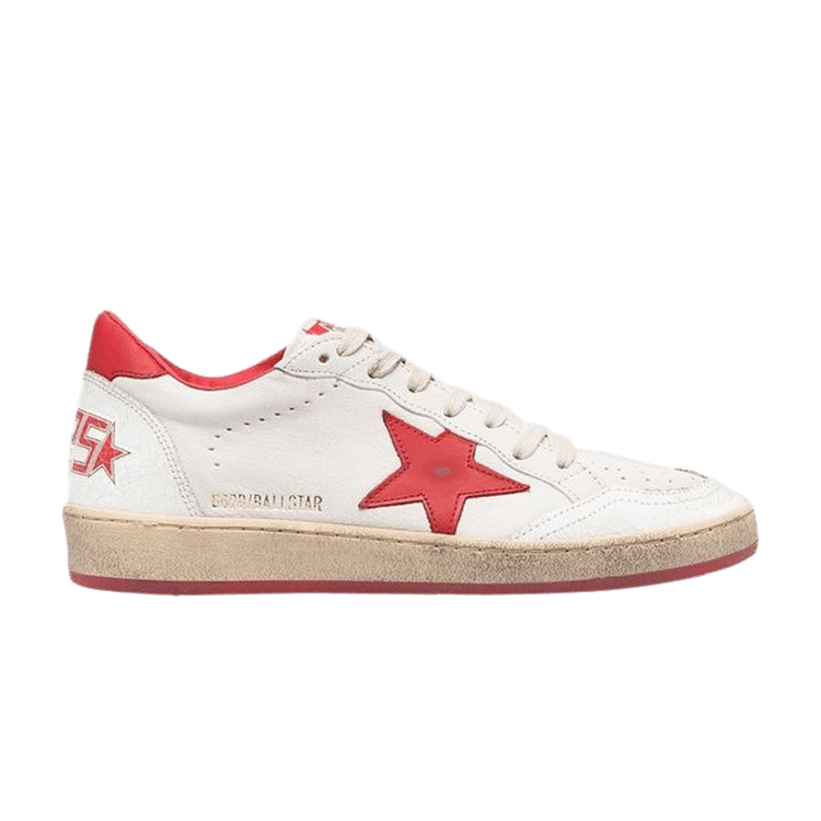 Golden Goose Wmns Ball Star 'White Red'