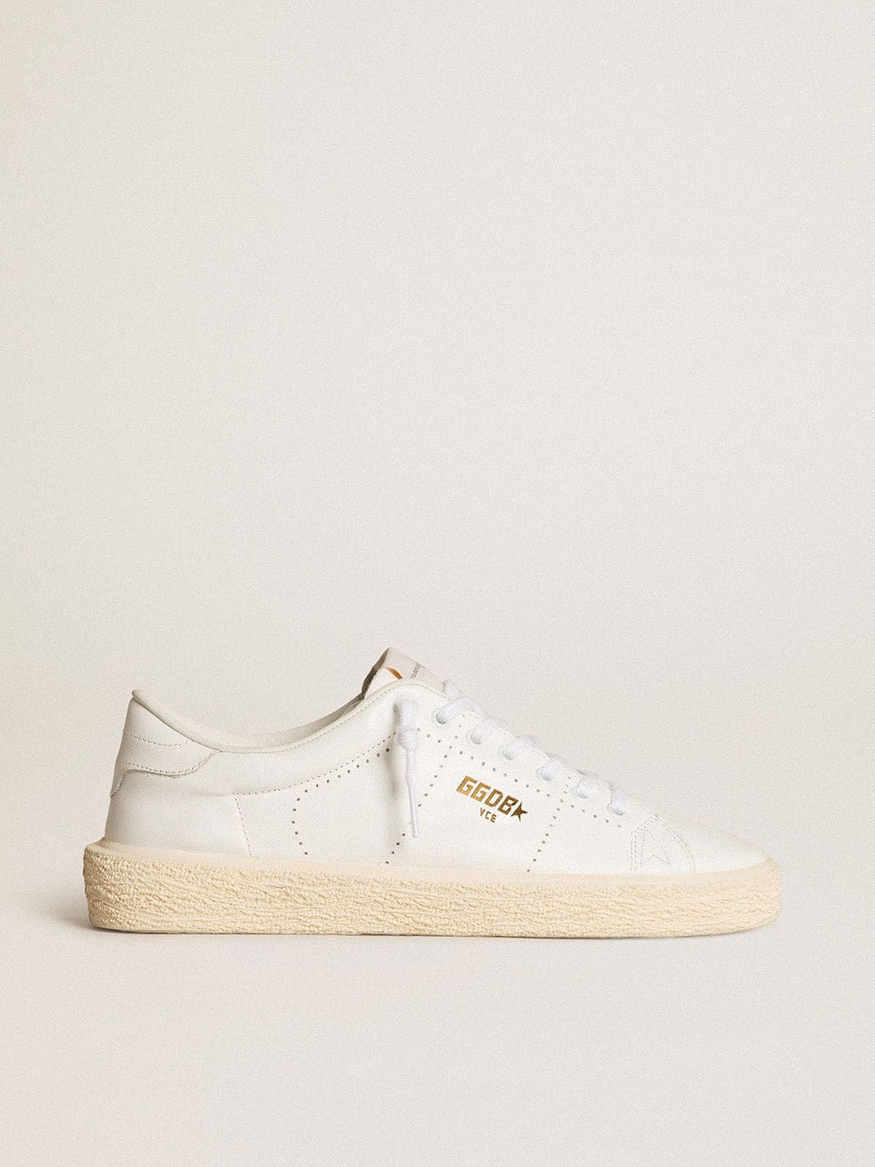 Golden Goose Womens Tennis In White Leather Womens
