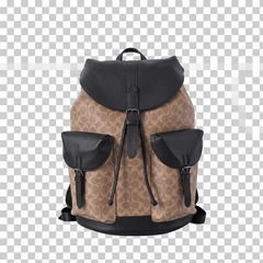 Coach Warner Backpack in Signature Canvas Gunmetal/Tan/Black