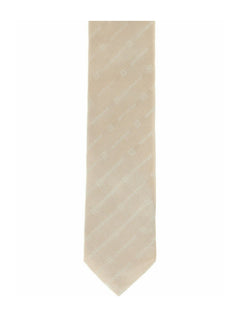 Givenchy Diagonal Logo Silk Tie Beige