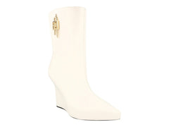 Givenchy G-Lock Leather Wedge Boots Ivory (Women's)