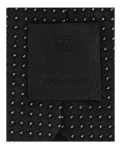Givenchy Micro Design Silk Tie Black