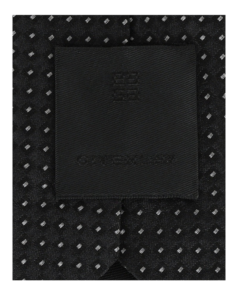 Givenchy Micro Design Silk Tie Black